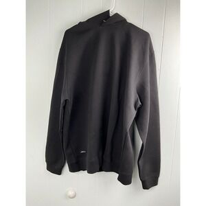 BYLT Premium Basics Mens XXL Black Drop-Cut Pullover Hoodie Scuba Hood Stretch